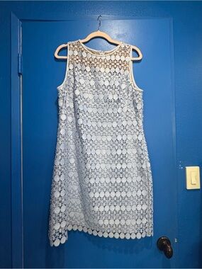 Ralph Lauren light baby blue Crochet Shift Dress
